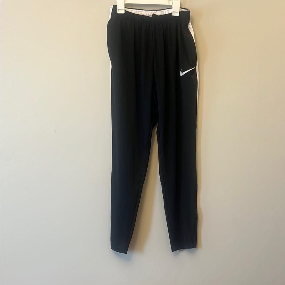 Nike Black Athletic Joggers with White Logo